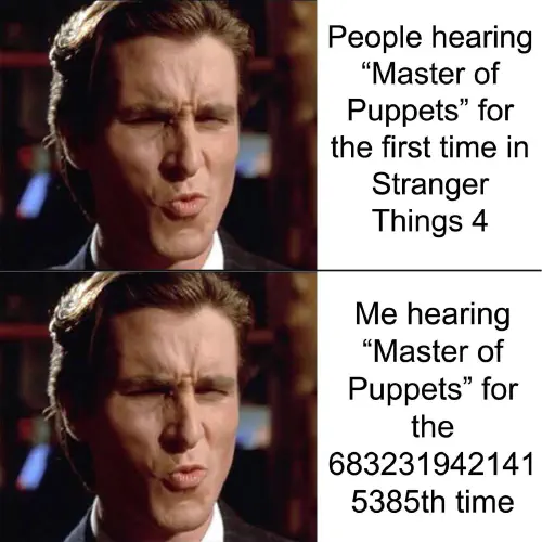 Stranger Things Master of Puppets meme